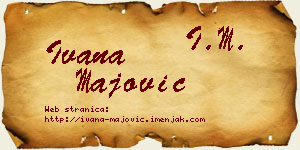 Ivana Majović vizit kartica